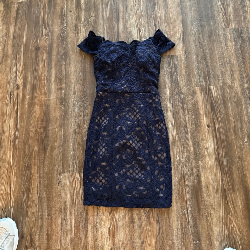 bodycon navy blue dress